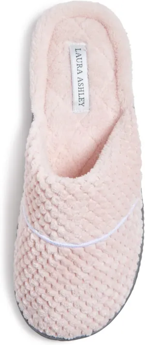 Laura Ashley Ladies Spa Rugged Slippers With Memory Foam Insole