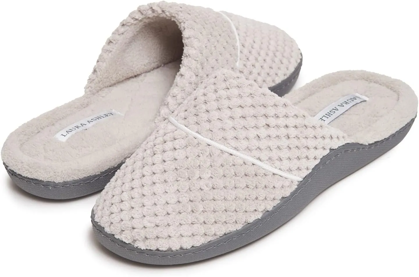 Laura Ashley Ladies Spa Rugged Slippers With Memory Foam Insole