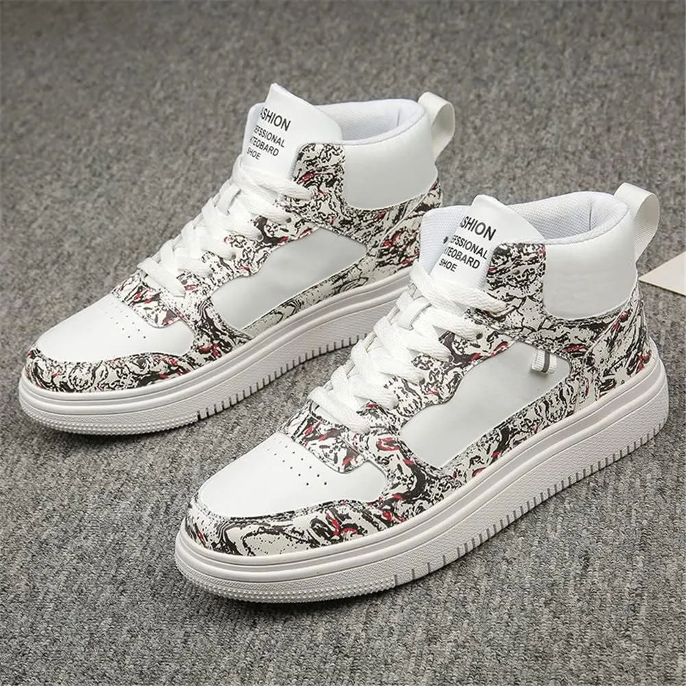 LEADER SHOW Men's Athletic Lace Up Casual Sneaker Fashion High Top Running Shoes