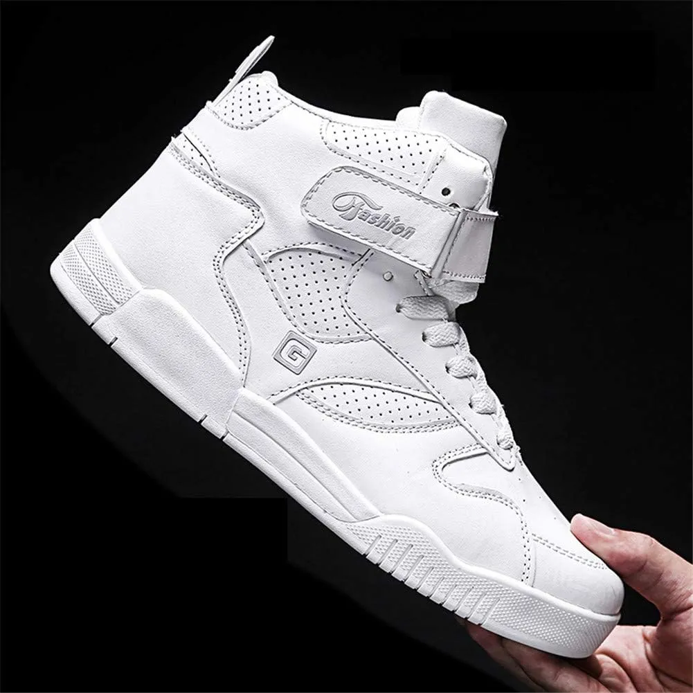 LEADER SHOW Men's Athletic Lace Up Casual Sneaker Fashion High Top Running Shoes