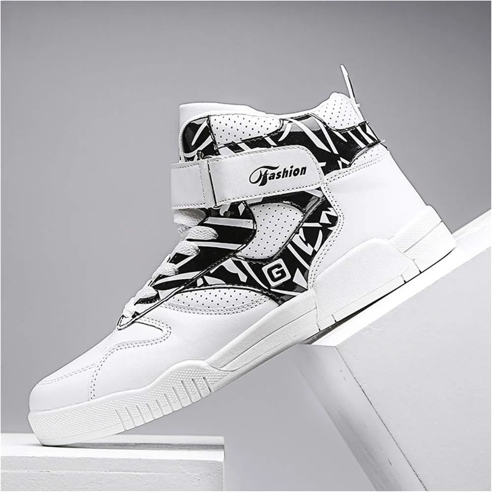 LEADER SHOW Men's Athletic Lace Up Casual Sneaker Fashion High Top Running Shoes