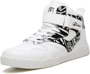 LEADER SHOW Men's Athletic Lace Up Casual Sneaker Fashion High Top Running Shoes