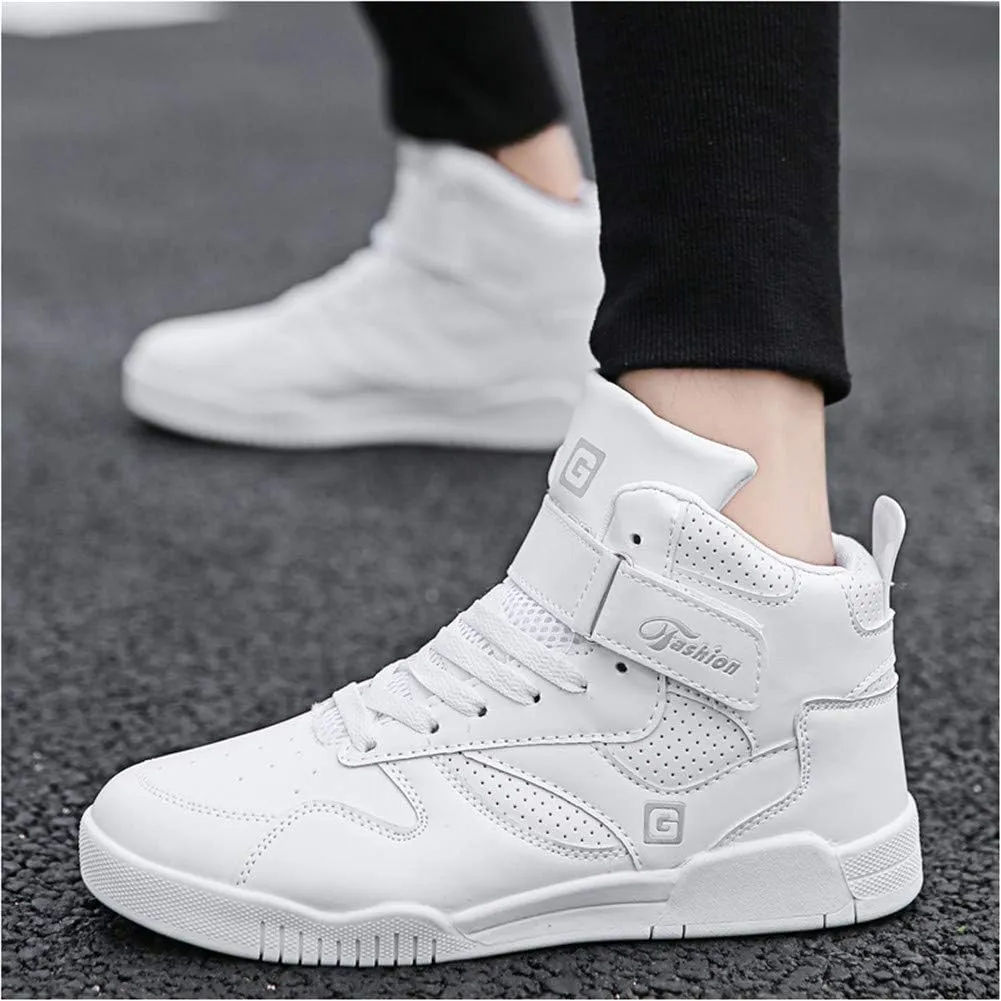 LEADER SHOW Men's Athletic Lace Up Casual Sneaker Fashion High Top Running Shoes