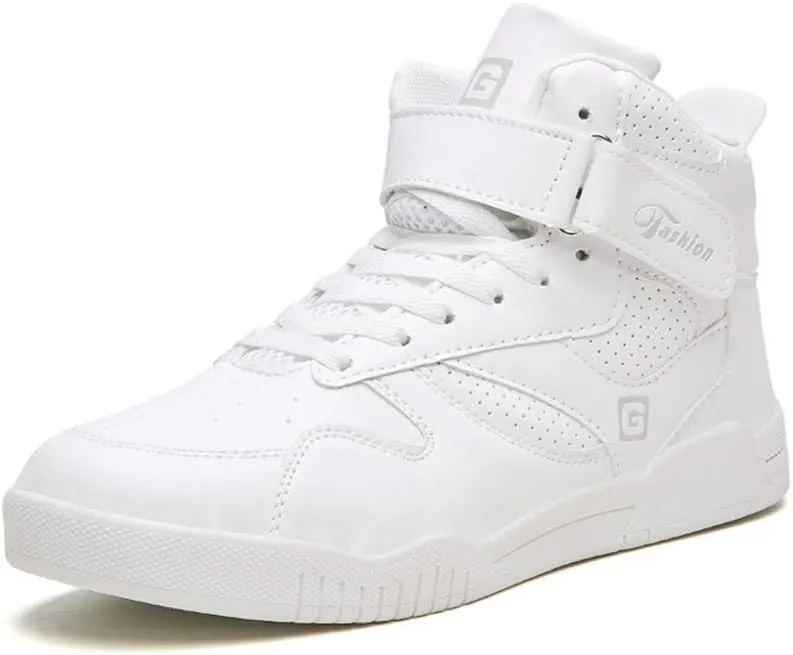 LEADER SHOW Men's Athletic Lace Up Casual Sneaker Fashion High Top Running Shoes