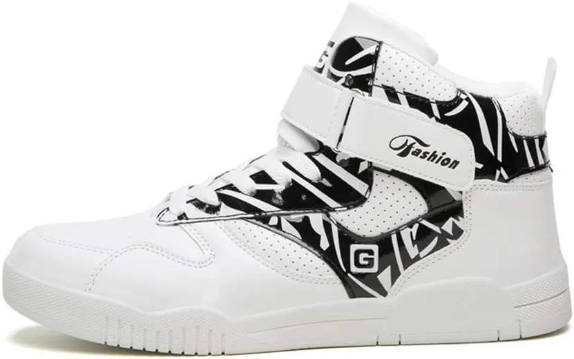 LEADER SHOW Men's Athletic Lace Up Casual Sneaker Fashion High Top Running Shoes