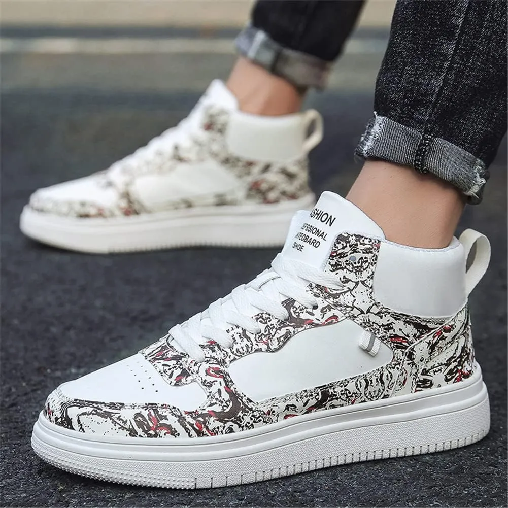 LEADER SHOW Men's Athletic Lace Up Casual Sneaker Fashion High Top Running Shoes