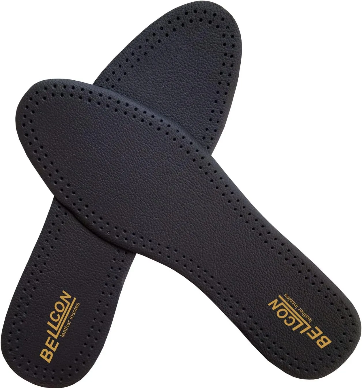 Leather Insoles for Men Black Leather Inserts for Men Boots Nonslip Shoe Pads for Flats Comfort Thick Cushioning Shoe Liners for Odor Eater and Sweat Absorbing(3 Pairs/Mens US 12-12.5)