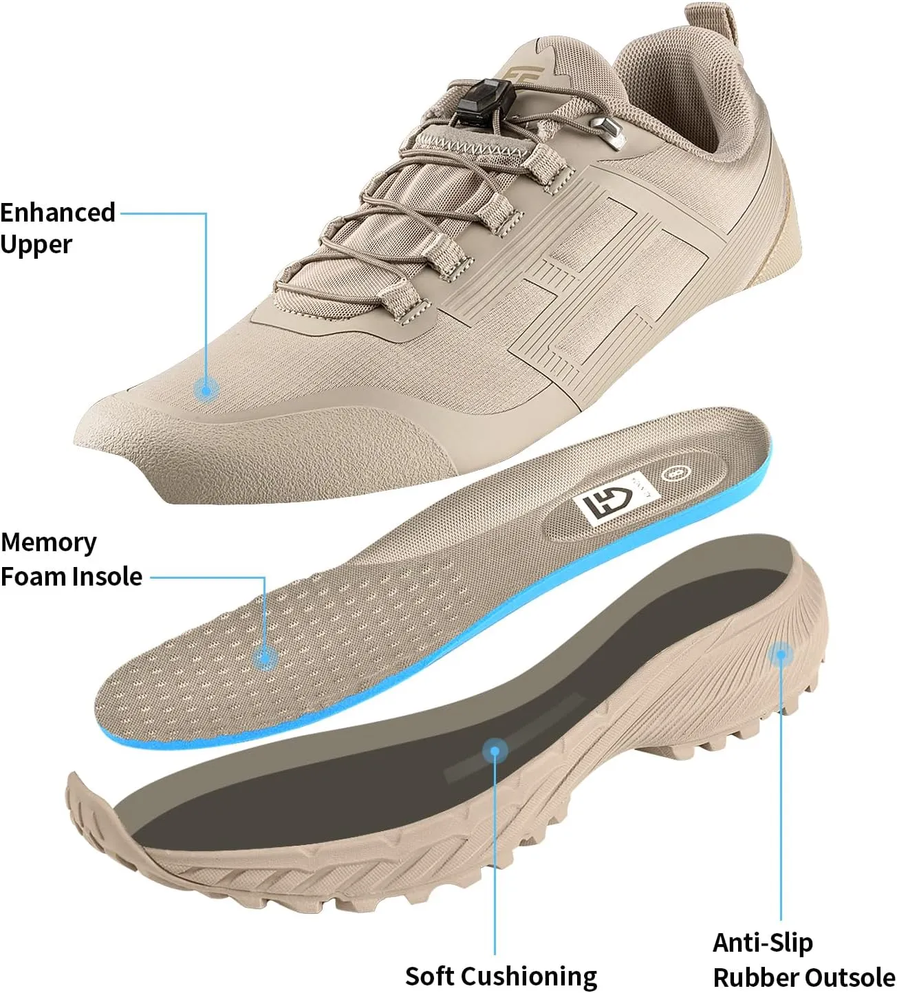 Lightweight Men's Hiking Walking Shoes Anti-Slip Sneakers Mens Cross-Country Trail Running Shoes