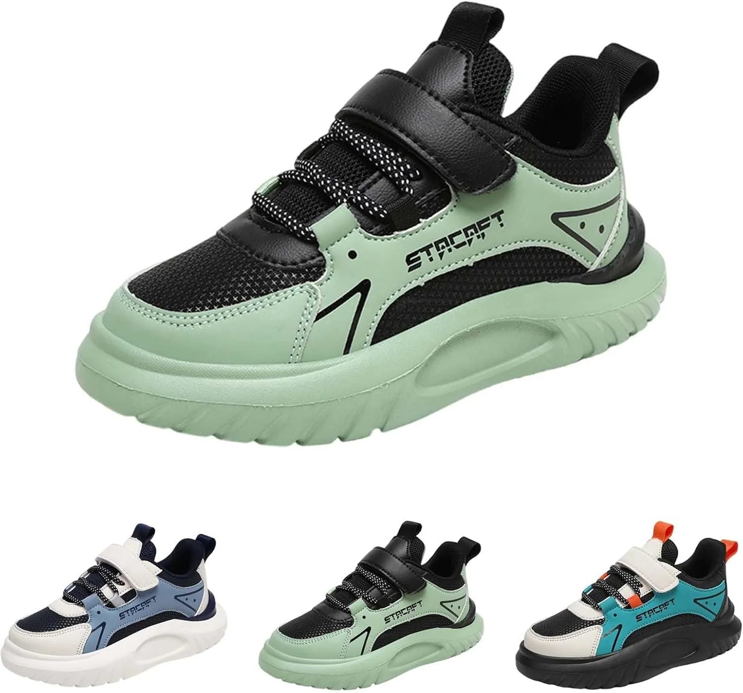 Lightweight Running Sneakers Kids Boys Flat Platform Breathable Tennis Shoes Outdoor Non-Slip Climbing Sneakers
