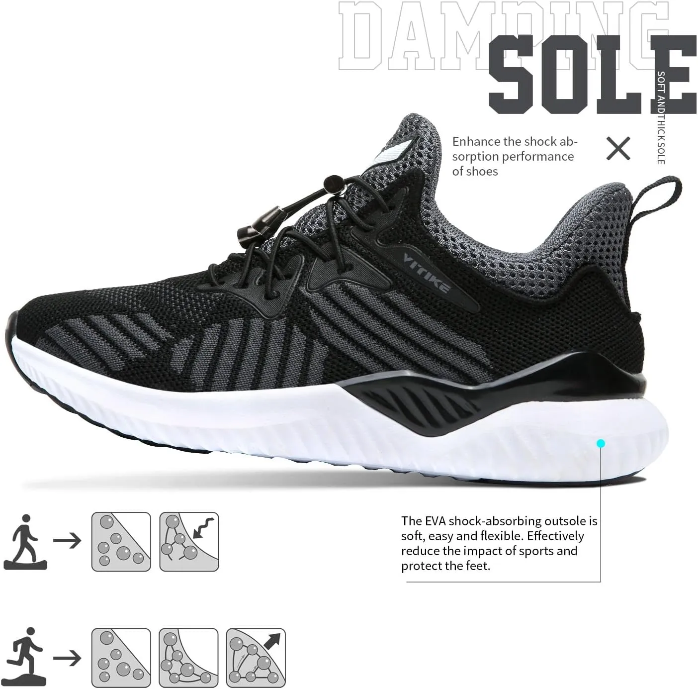 Littleplum Boys Running Shoes Slip On Kids Sneakers Mesh Tennis Shoes Lightweight Breathable for Athletic Gym School Sport