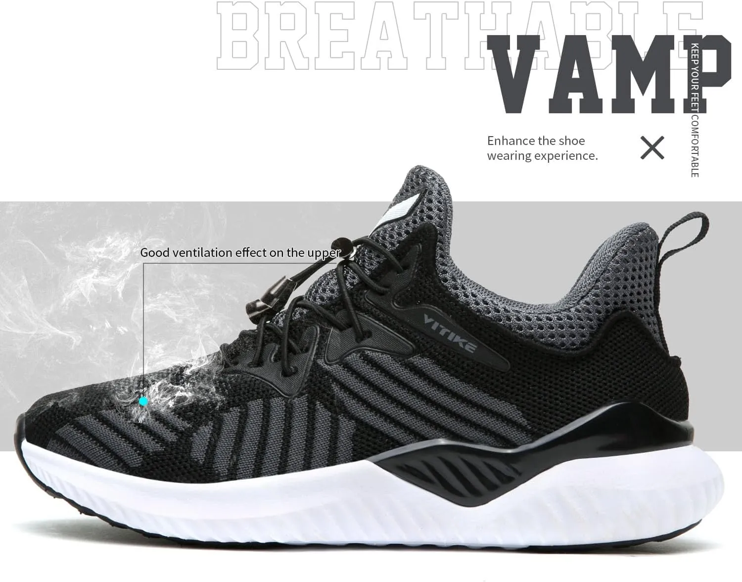Littleplum Boys Running Shoes Slip On Kids Sneakers Mesh Tennis Shoes Lightweight Breathable for Athletic Gym School Sport