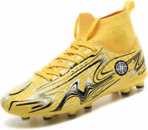 MEBAMY Kids Soccer Cleats Spikes Indoor: Comfortable High Ankle AG Youth Football Cleats Training Sneaker
