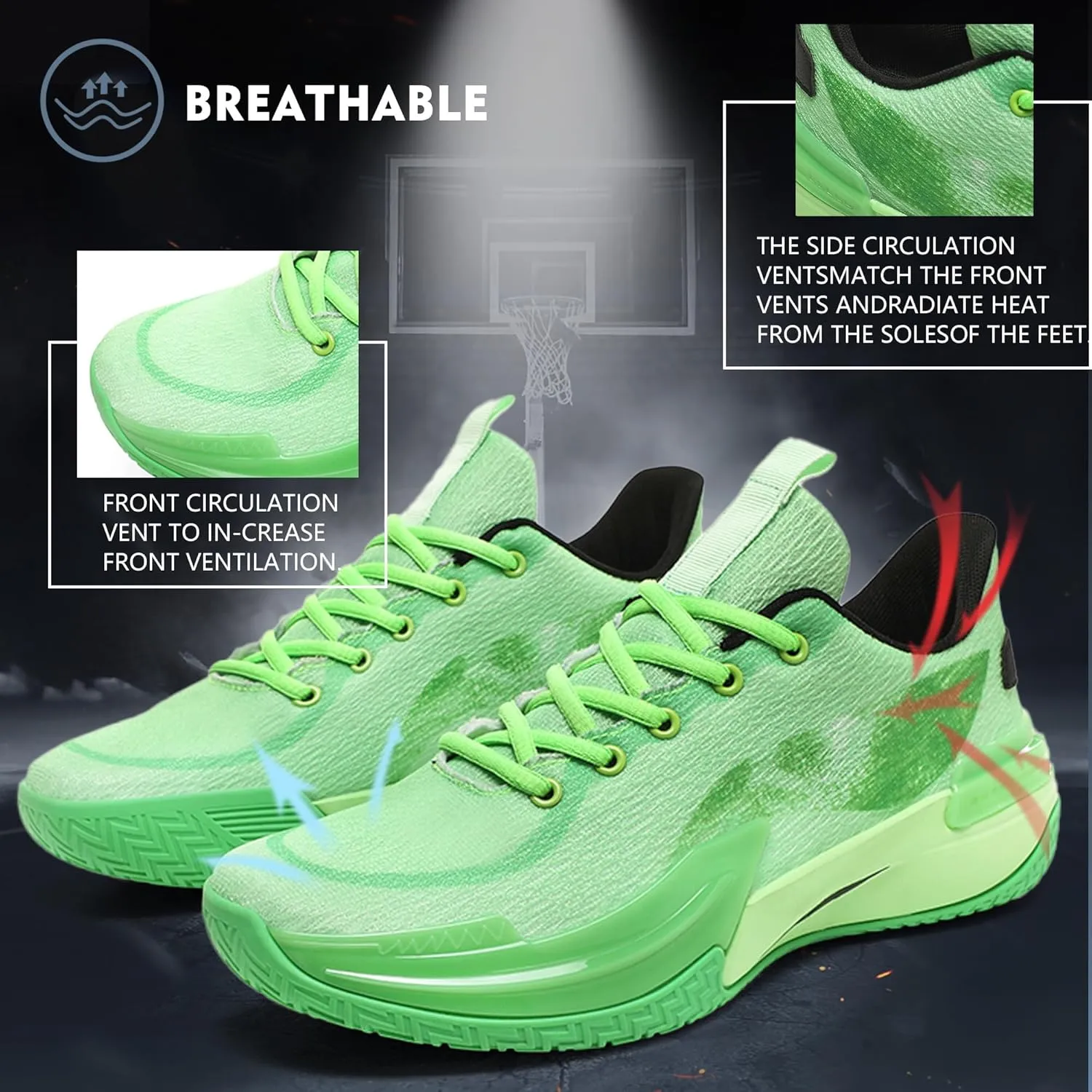 Men Graffiti Basketball Shoes High-Top Sports Shoes Anti-Slip Rubber Soles Indoor Outdoor Sports Running Training Streetwear