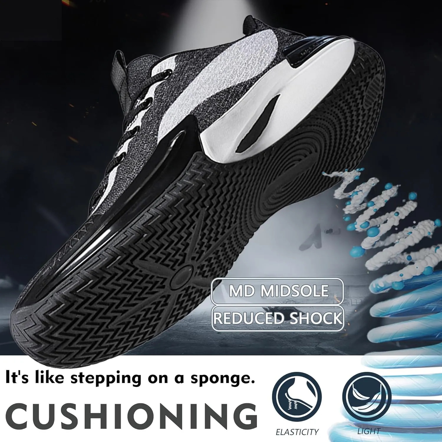 Men Graffiti Basketball Shoes High-Top Sports Shoes Anti-Slip Rubber Soles Indoor Outdoor Sports Running Training Streetwear