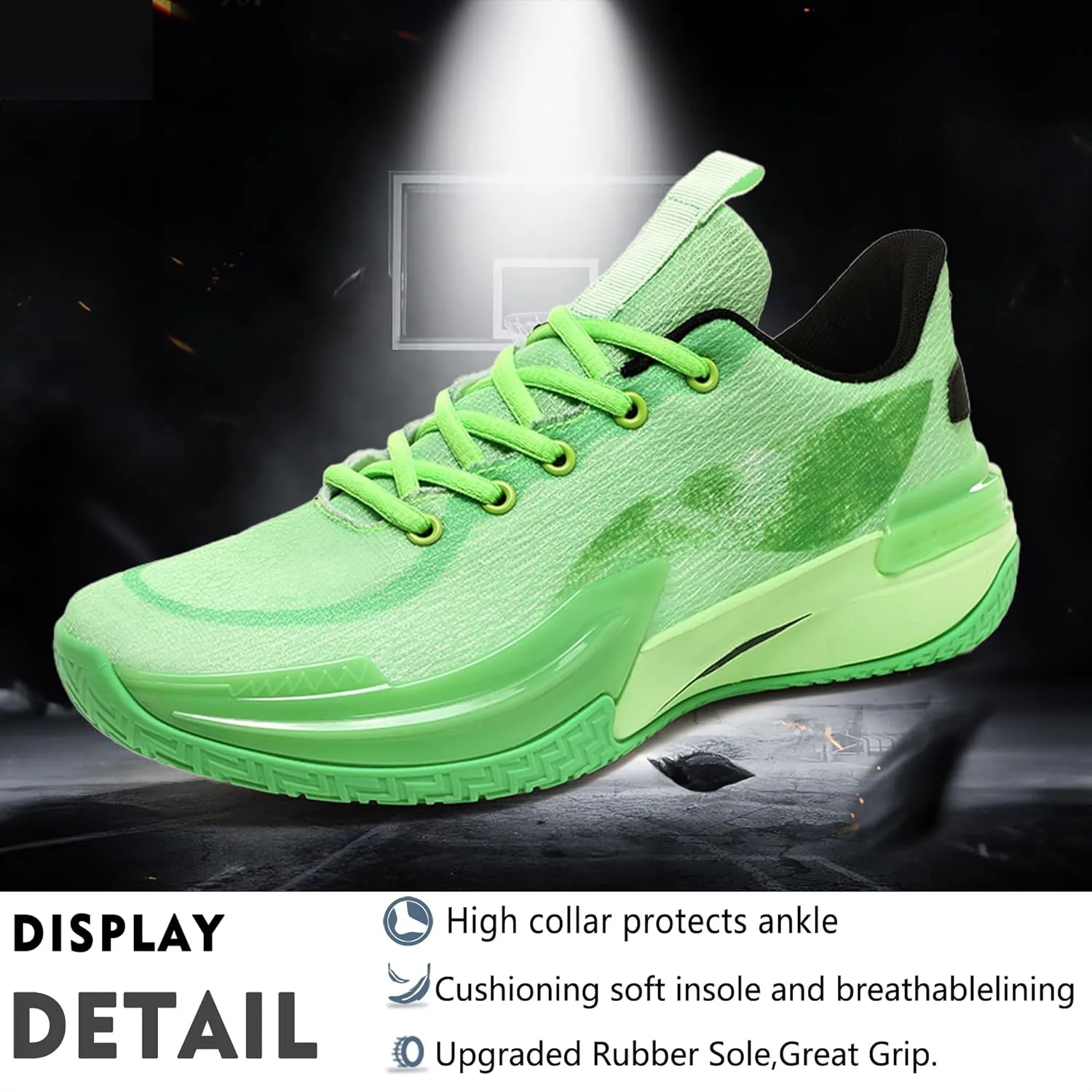 Men Graffiti Basketball Shoes High-Top Sports Shoes Anti-Slip Rubber Soles Indoor Outdoor Sports Running Training Streetwear