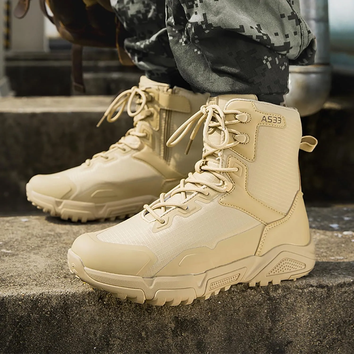 Men Military Boots Tactical Boots Combat Boots Breathable Police Patrol Boots Lightweight Army Boots Waterproof Hiking Boots