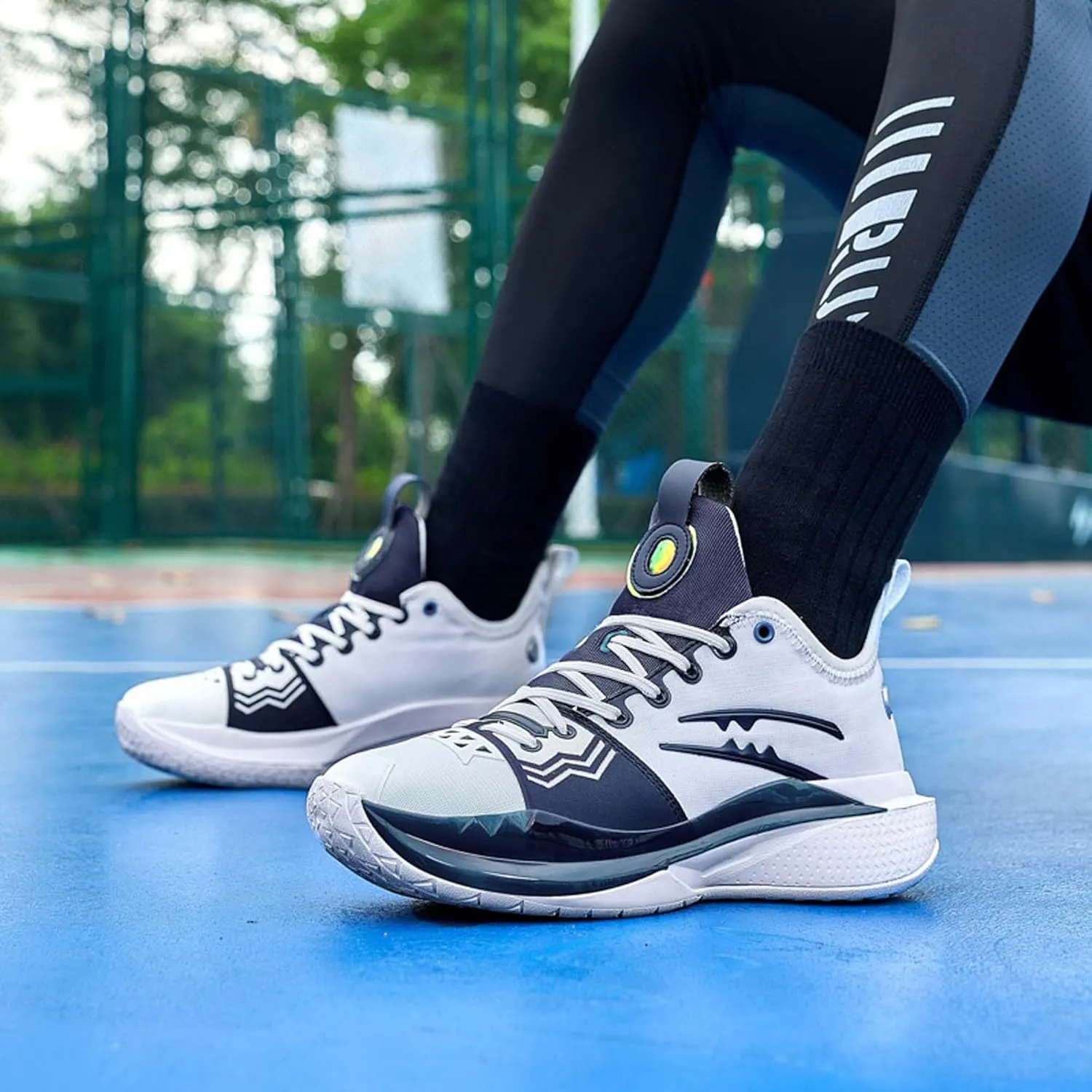 Men's and Women's Basketball Shoes Fashion High Top Running Sneakers Non-Slip Fitness Training Shoes Fashion Comfortable Casual Walking Shoes