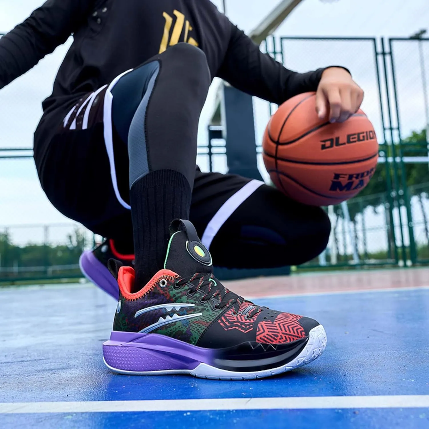 Men's and Women's Basketball Shoes Fashion High Top Running Sneakers Non-Slip Fitness Training Shoes Fashion Comfortable Casual Walking Shoes