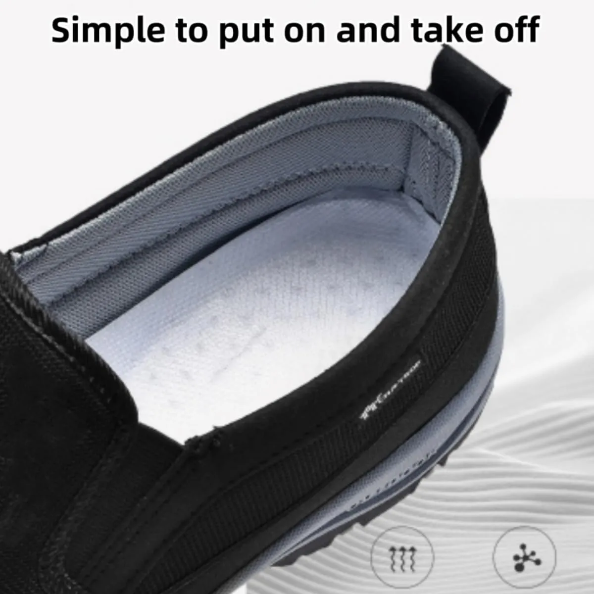 Men's Arch Support Slip-On Canvas Loafers,Outdoor Comfort Orthopedic Non Slip Sneakers,Mesh Breathable Walking Shoes