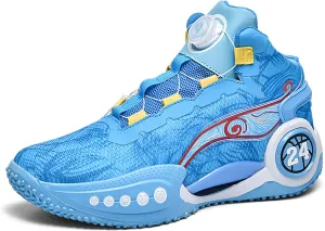 Men's Basketball Shoes Anti-Slip and Wear-Resistant Soles Running Shoes Graffiti Design Fashionable Sports Shoes
