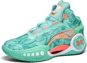 Men's Basketball Shoes Anti-Slip and Wear-Resistant Soles Running Shoes Graffiti Design Fashionable Sports Shoes