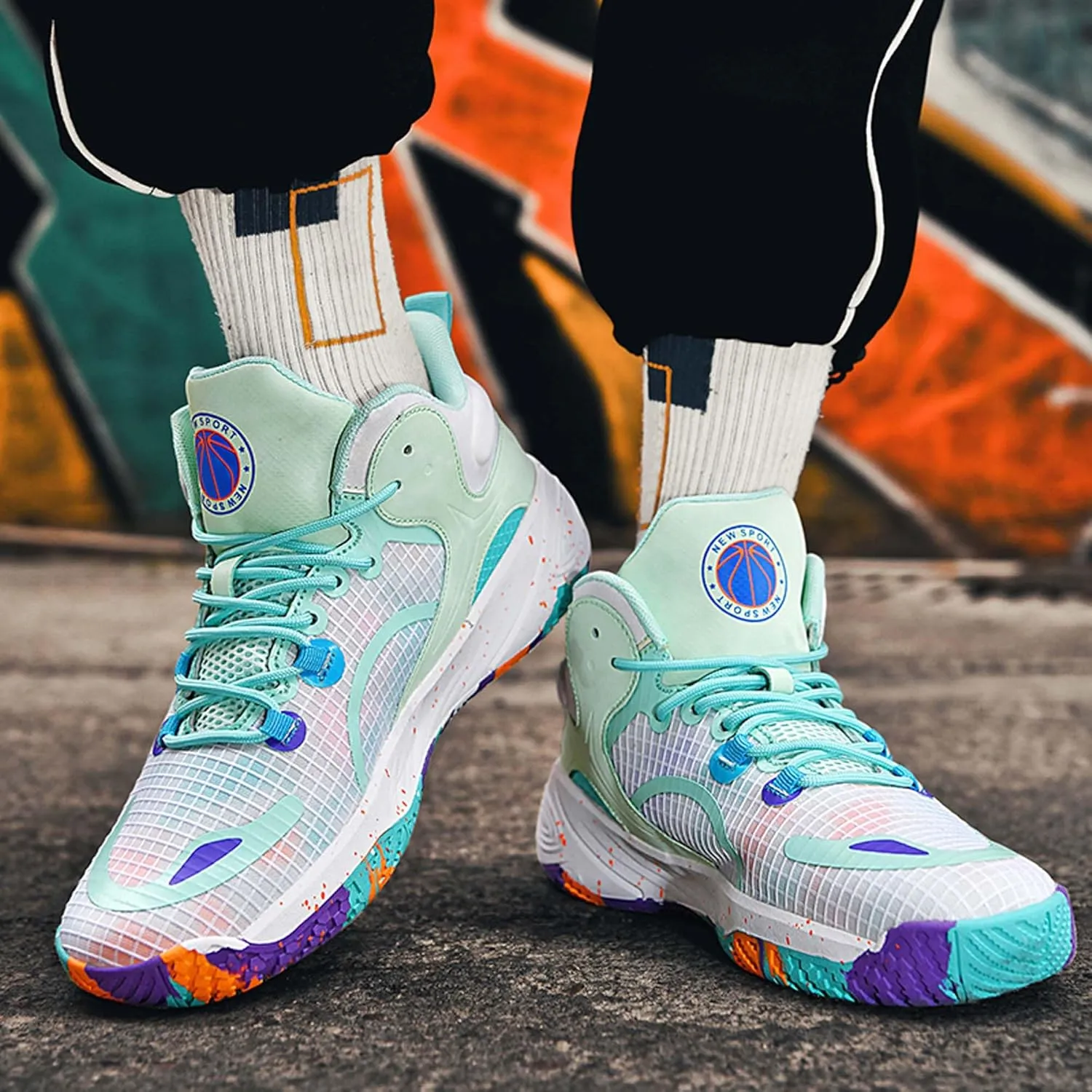 Men's Basketball Shoes Fashion Sneakers Indoor and Outdoor Non-Slip Breathable Training Match Shoes Women's Tennis Running Outdoor Shoes