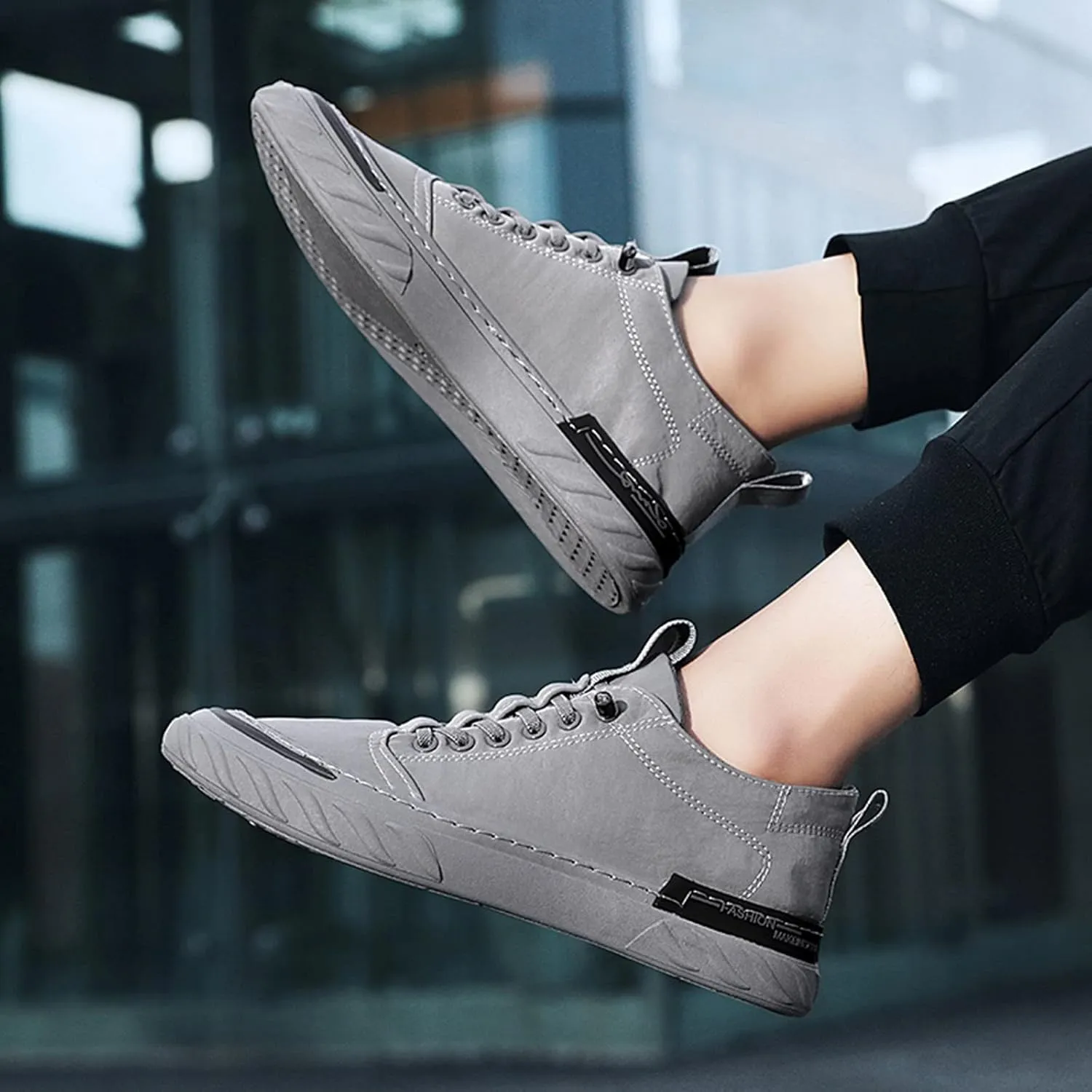 Men's Casual Shoes High Top Lightweight Mesh Sport Sneakers Elastic Walking Shoes Flat Bottom Fashion Casual Footwear Non Slip Comfortable Sneaker
