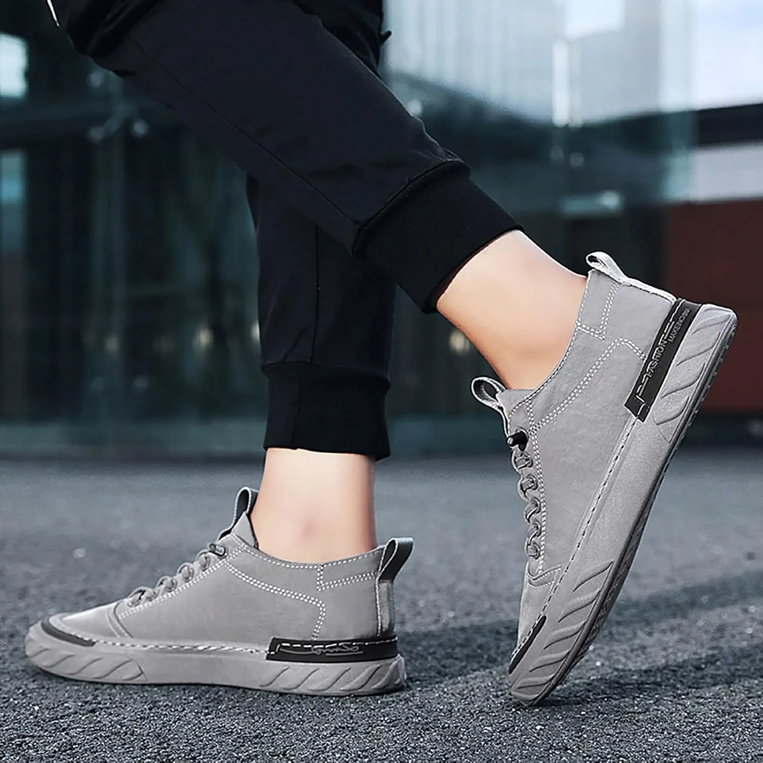 Men's Casual Shoes High Top Lightweight Mesh Sport Sneakers Elastic Walking Shoes Flat Bottom Fashion Casual Footwear Non Slip Comfortable Sneaker