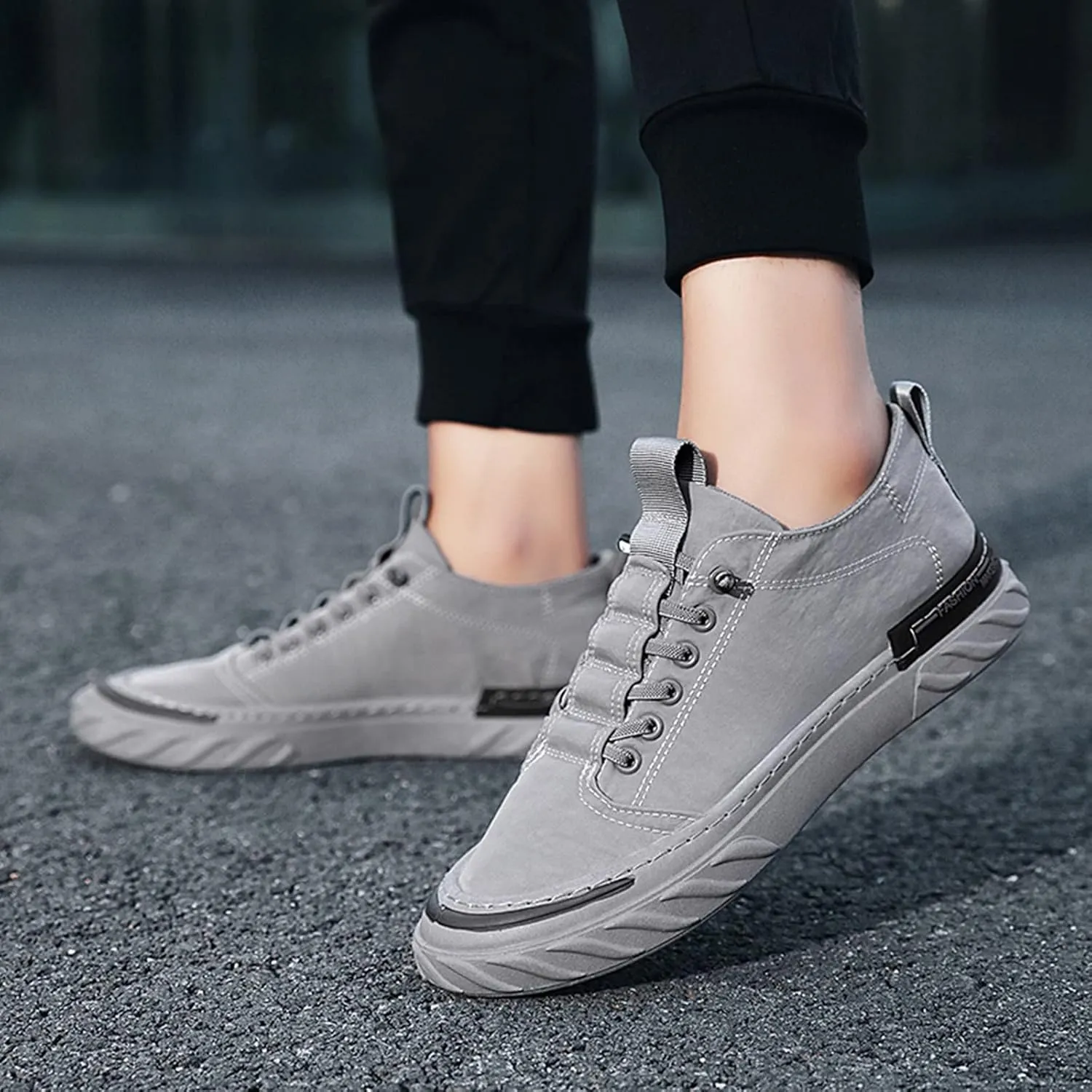 Men's Casual Shoes High Top Lightweight Mesh Sport Sneakers Elastic Walking Shoes Flat Bottom Fashion Casual Footwear Non Slip Comfortable Sneaker