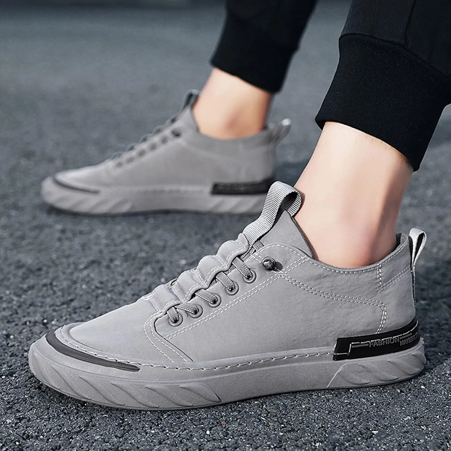 Men's Casual Shoes High Top Lightweight Mesh Sport Sneakers Elastic Walking Shoes Flat Bottom Fashion Casual Footwear Non Slip Comfortable Sneaker