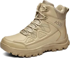 Mens Combat Boots Breathable Police Patrol Boots Lightweight Army Boots Waterproof Hiking Boots Military Tactical Boots