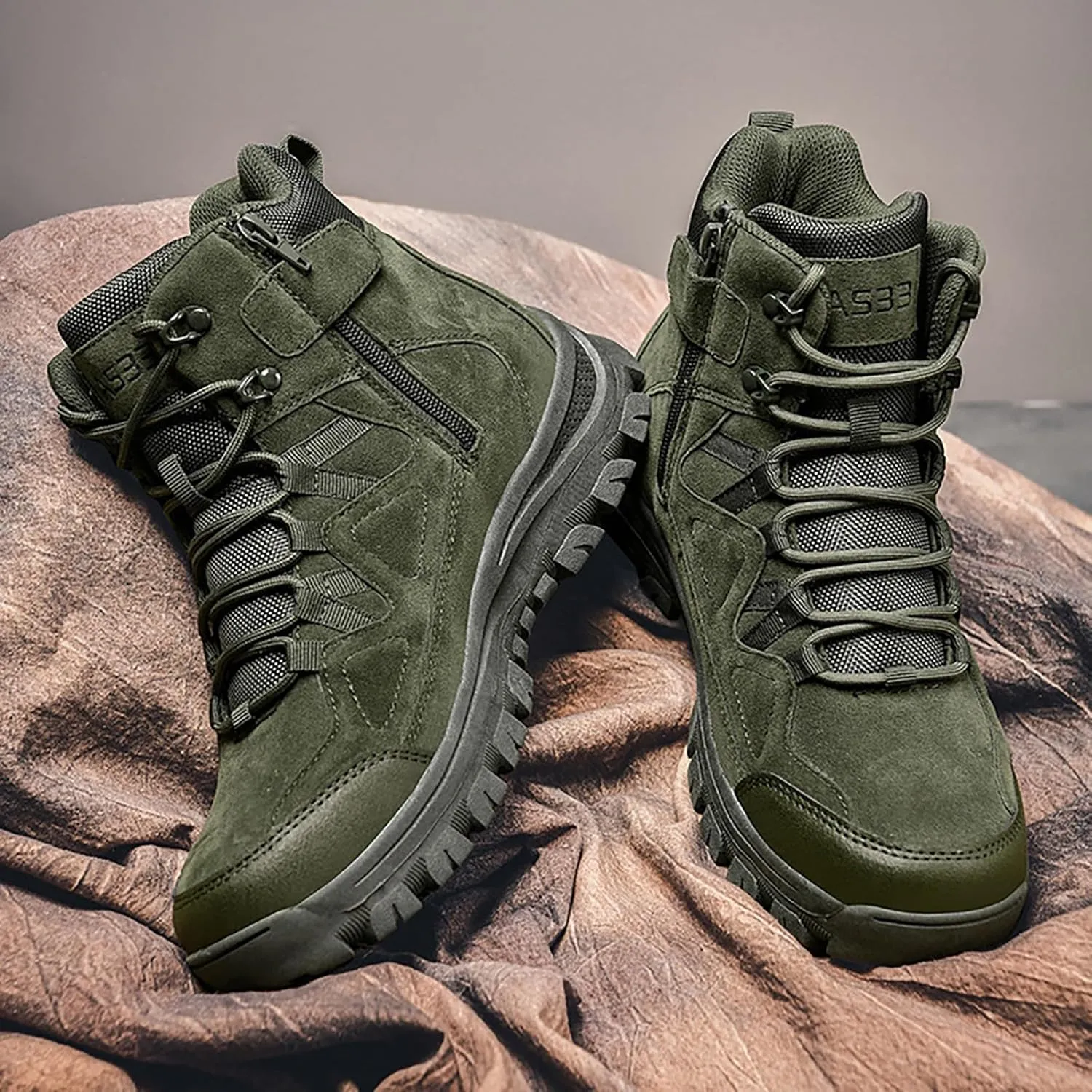 Mens Combat Boots Breathable Police Patrol Boots Lightweight Army Boots Waterproof Hiking Boots Military Tactical Boots