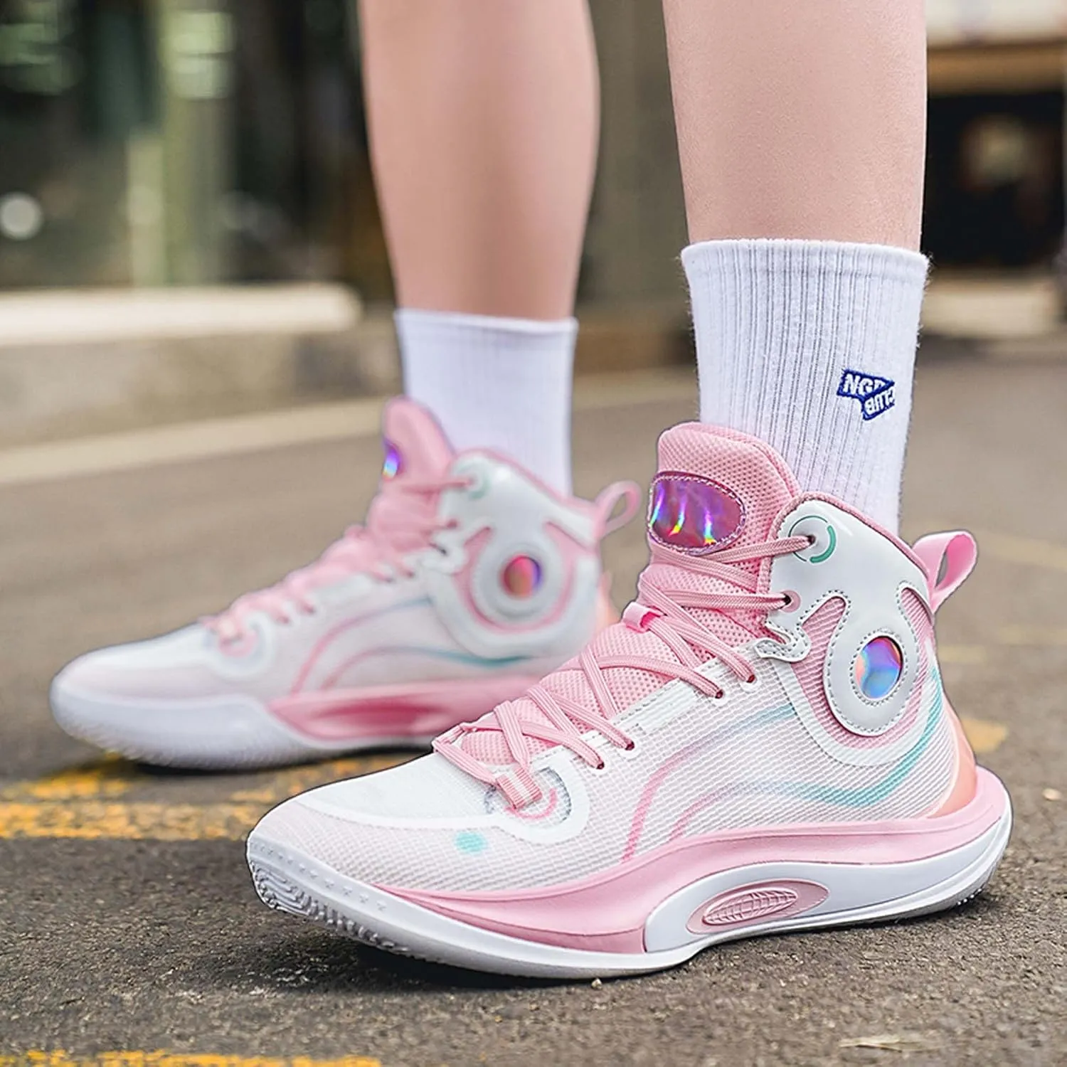 Men's Fashion Basketball Shoes Breathable Mesh Sneakers Outdoor Non-slip Training Running Shoes Women's Tennis Fitness Shoes Lightweight Casual Walking Shoes