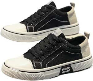 Men's Four Seasons Breathable Canvas Shoes,Lace-up Soft Sole Casual Casual Shoes