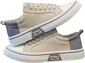 Men's Four Seasons Breathable Canvas Shoes,Lace-up Soft Sole Casual Casual Shoes