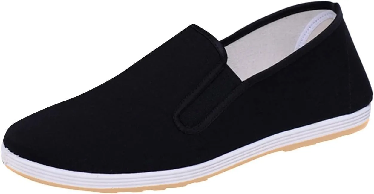 Men's Reathable Stretch Canvas Shoes Breathable Casual Comfortable Walking Sneaker Casual Elderly Lace Up Shoes