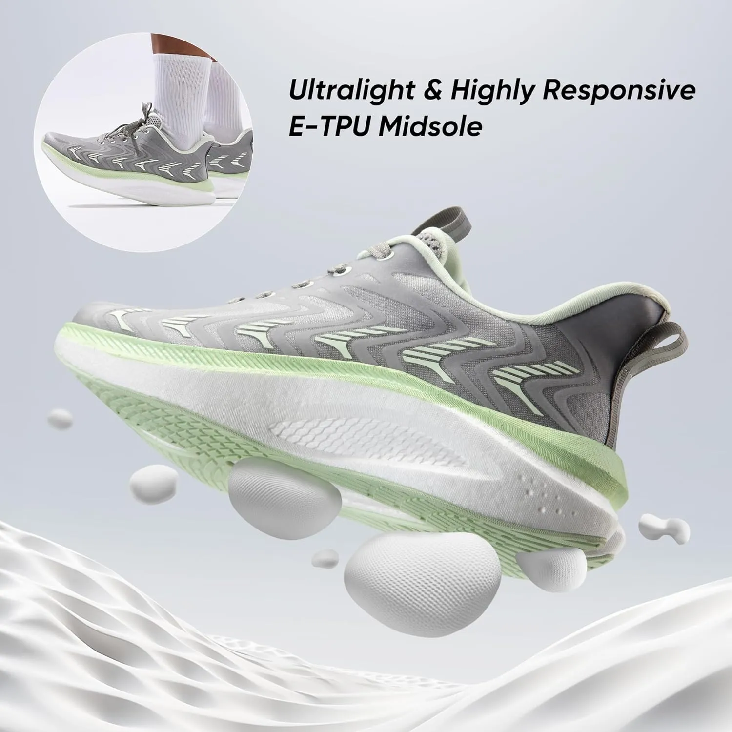 Men's Running Tennis Shoes FlyLife Athletic Gym Workout Cross Training Comfortable Breathable Walking Sneakers