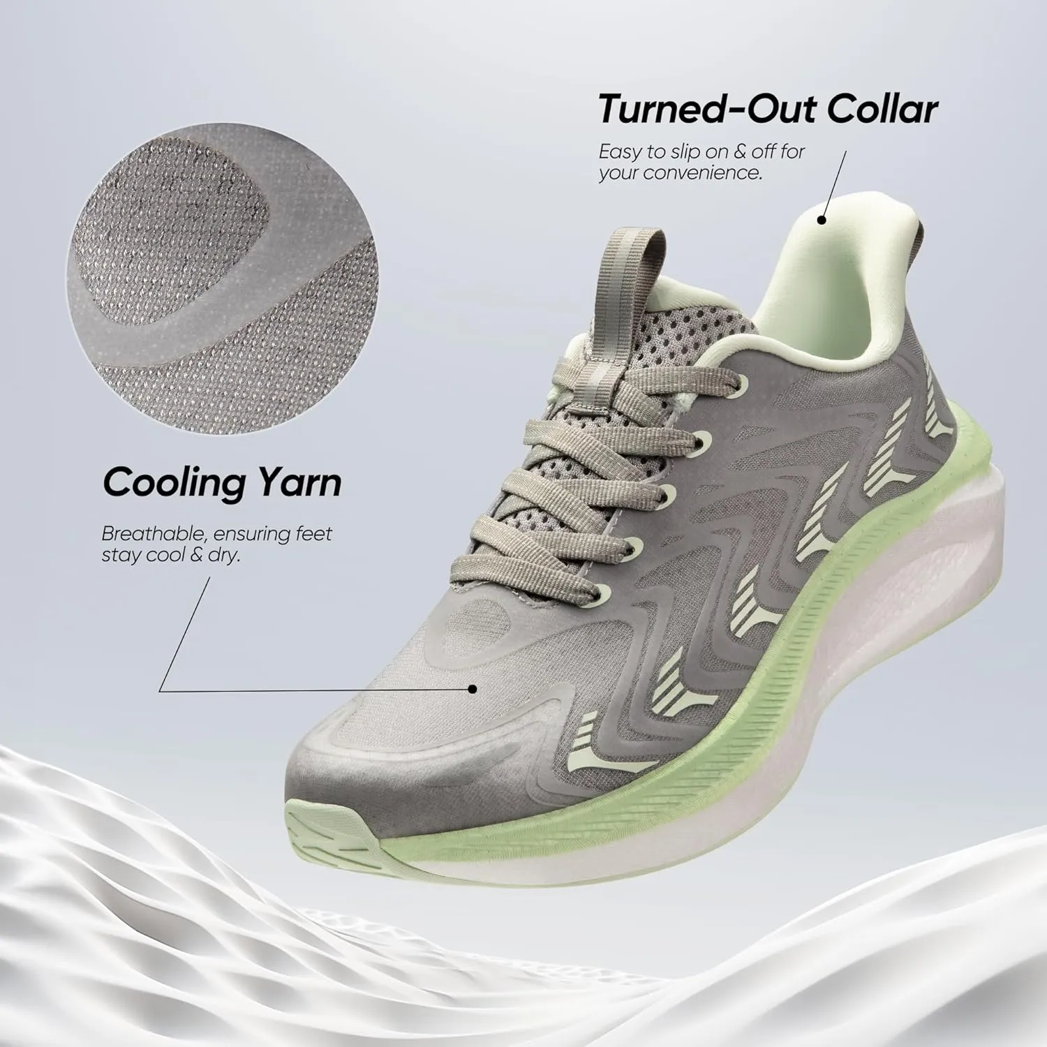 Men's Running Tennis Shoes FlyLife Athletic Gym Workout Cross Training Comfortable Breathable Walking Sneakers