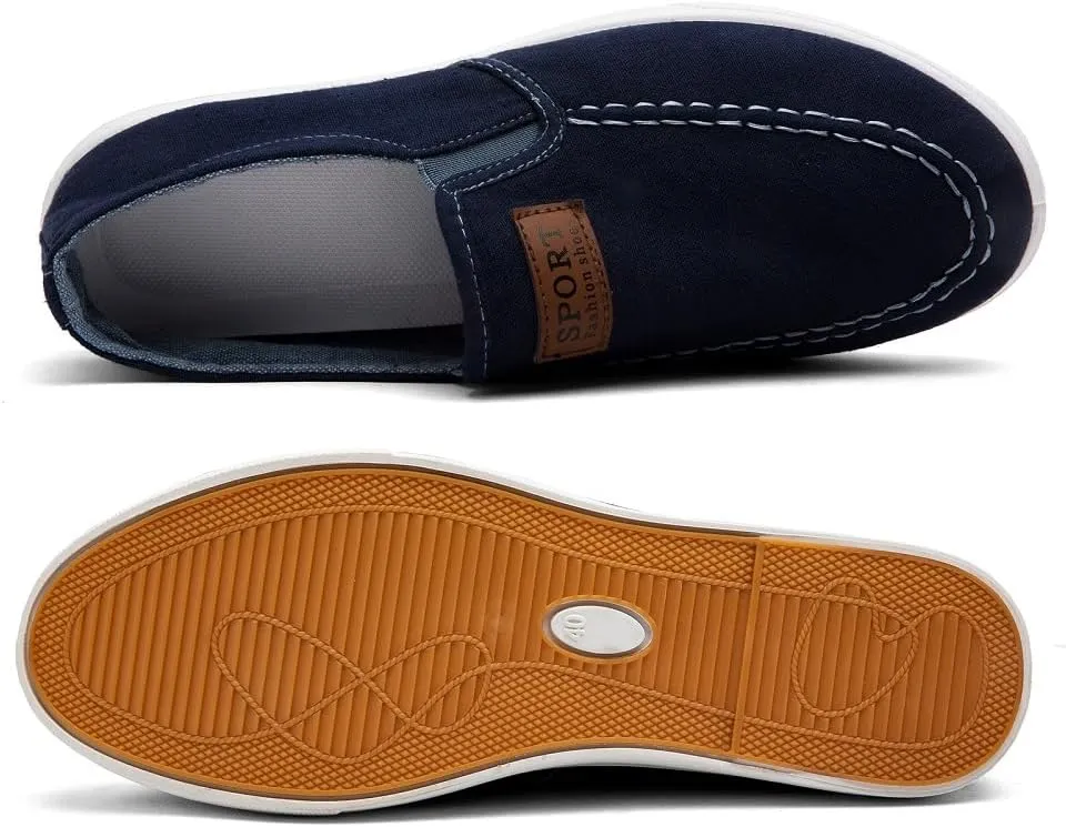 Men's Slip-on Loafers Casual Canvas Shoes Fashion Boat Shoes Casual Shoes Comfortable Lightweight Walking