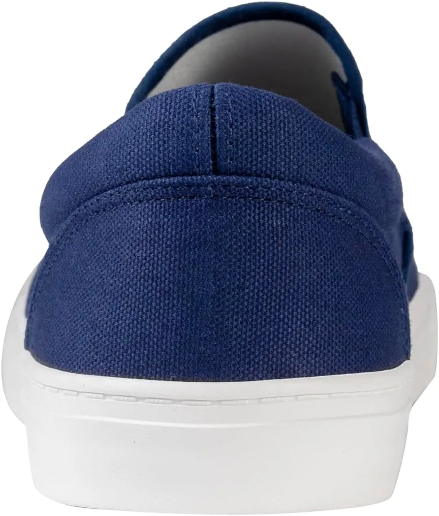 Men's Sneakers Classic Low Top Slip On Shoes Wide Canvas Skate Loafers Sneakers with Soft Insole Causal Dress Shoes for Men Comfortable Walking Shoes Slip on Sneakers for Men