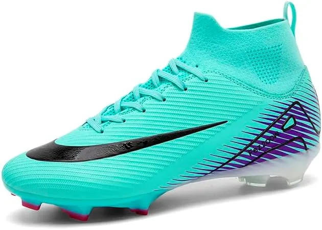 Mens Soccer Cleats Outdoor Lightweight High-Top Training Boots Ground Athletic Football Boots Soccer Shoes for Men/Women