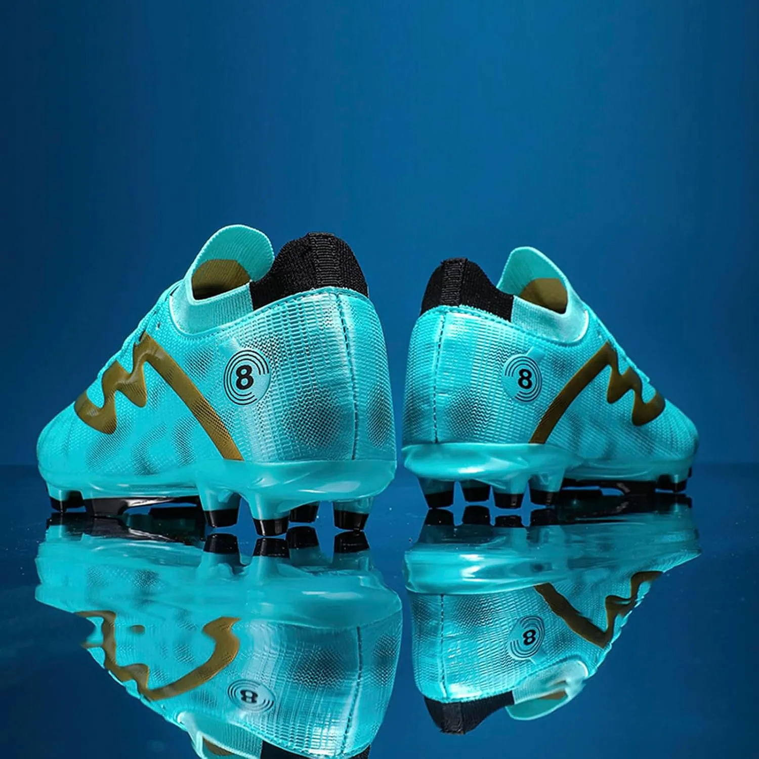 Men's Soccer Cleats Youth High-Top Football Cleats Firm Ground Turf Athletic Shoes Kids Football Shoes Lightweight Training Futsal Shoes