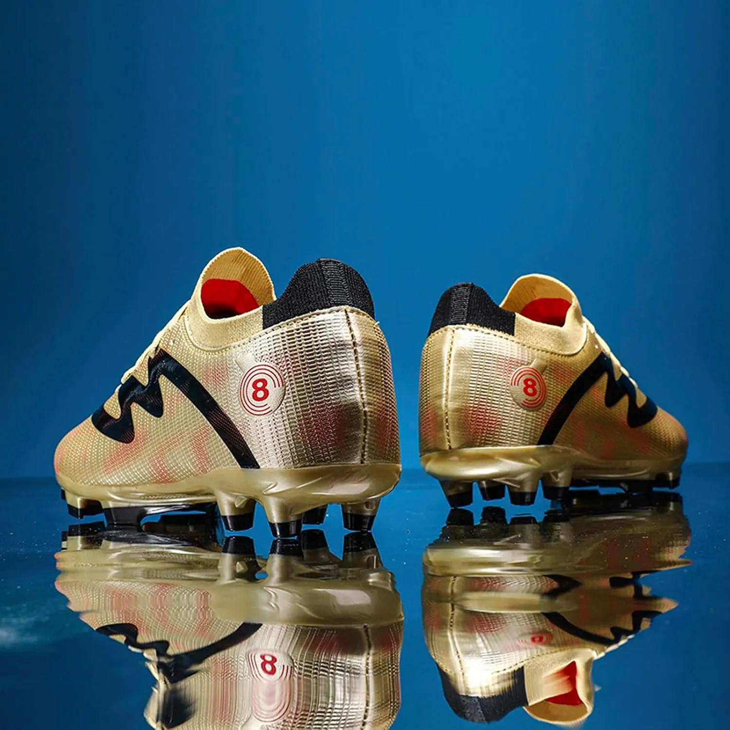 Men's Soccer Cleats Youth High-Top Football Cleats Firm Ground Turf Athletic Shoes Kids Football Shoes Lightweight Training Futsal Shoes