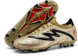 Men's Soccer Cleats Youth High-Top Football Cleats Firm Ground Turf Athletic Shoes Kids Football Shoes Lightweight Training Futsal Shoes