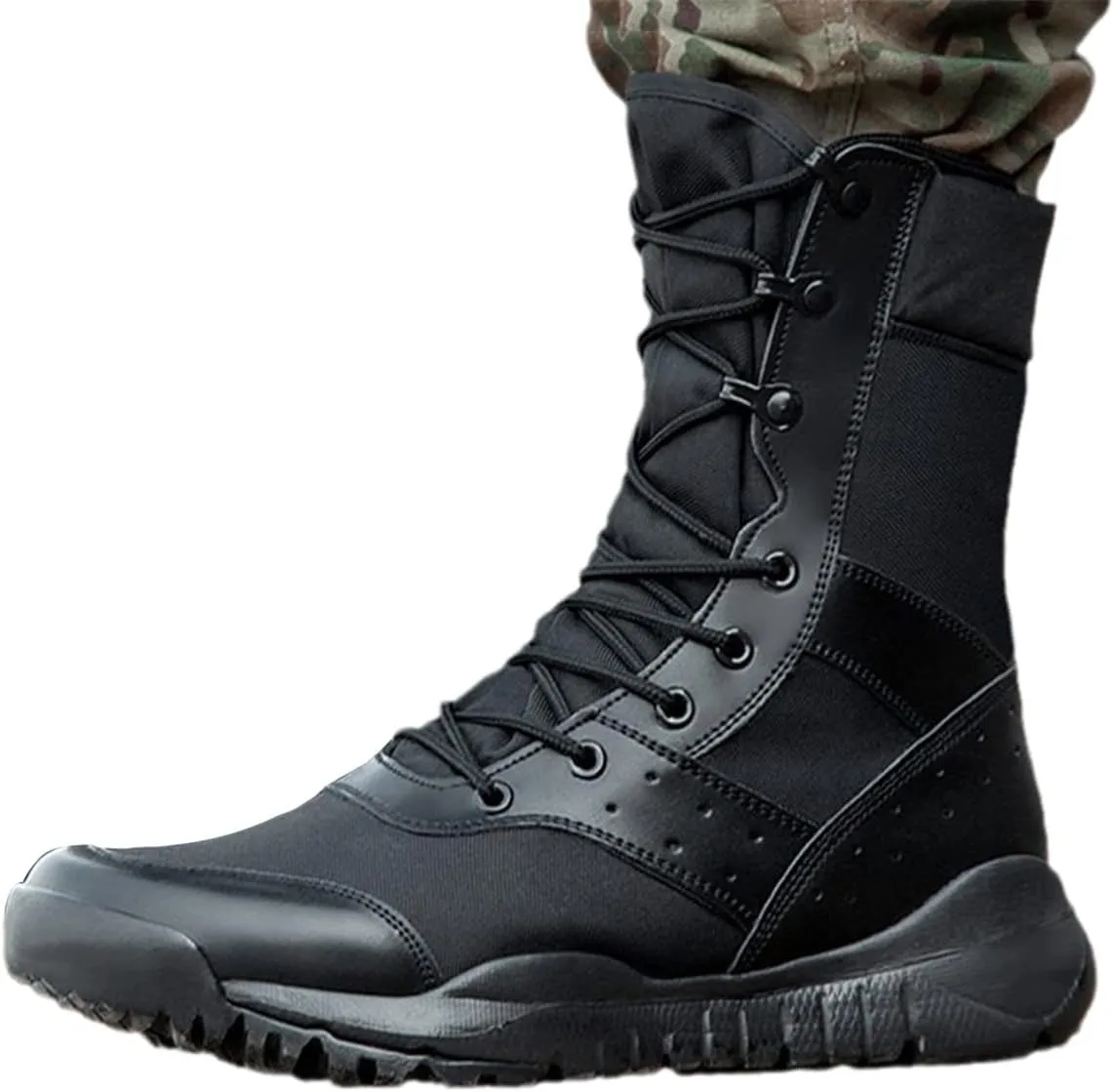 Men's Training Lightweight Waterproof Tactical Boots Outdoor Mountaineering Breathable Mesh Military Shoes