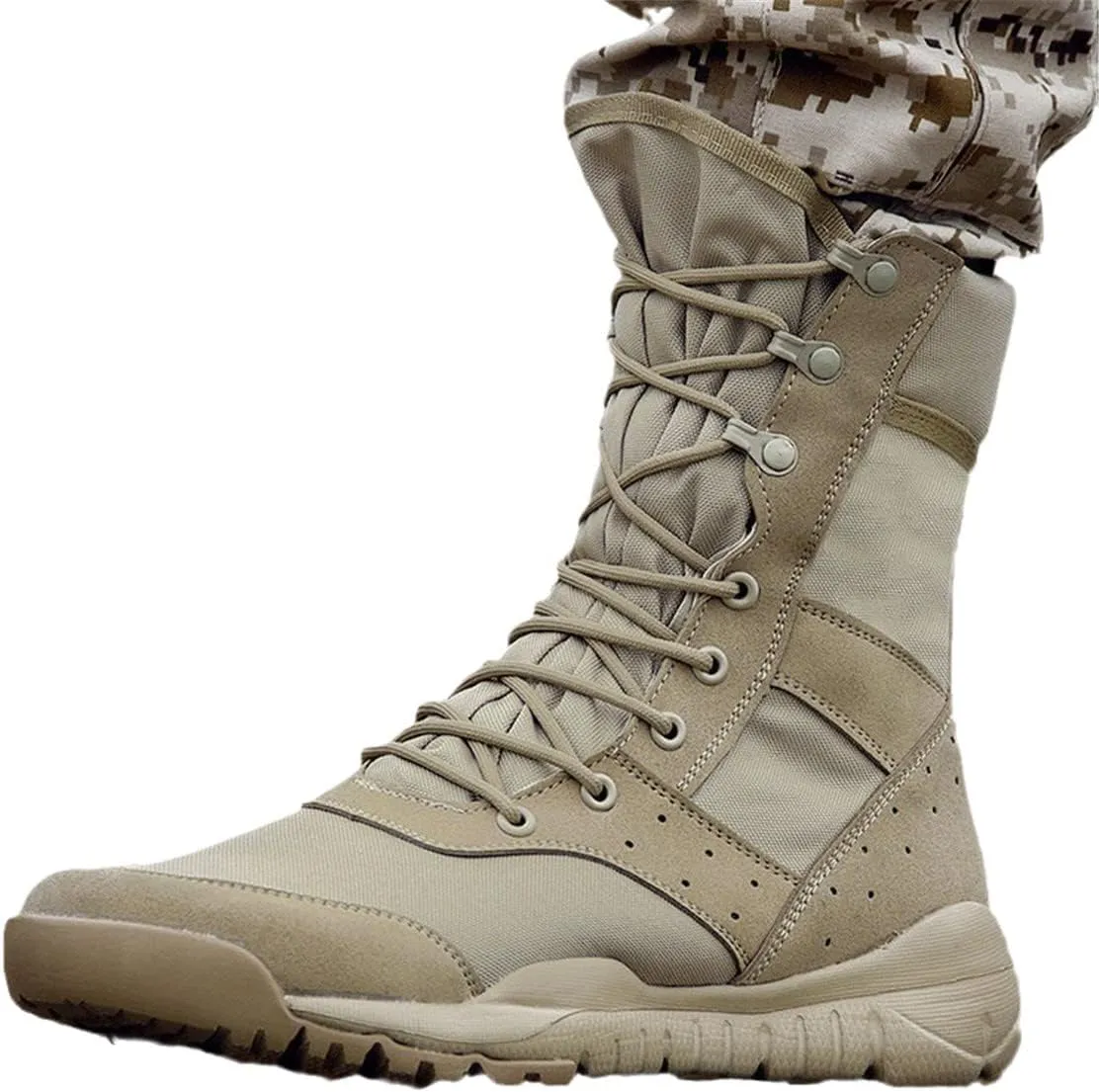 Men's Training Lightweight Waterproof Tactical Boots Outdoor Mountaineering Breathable Mesh Military Shoes