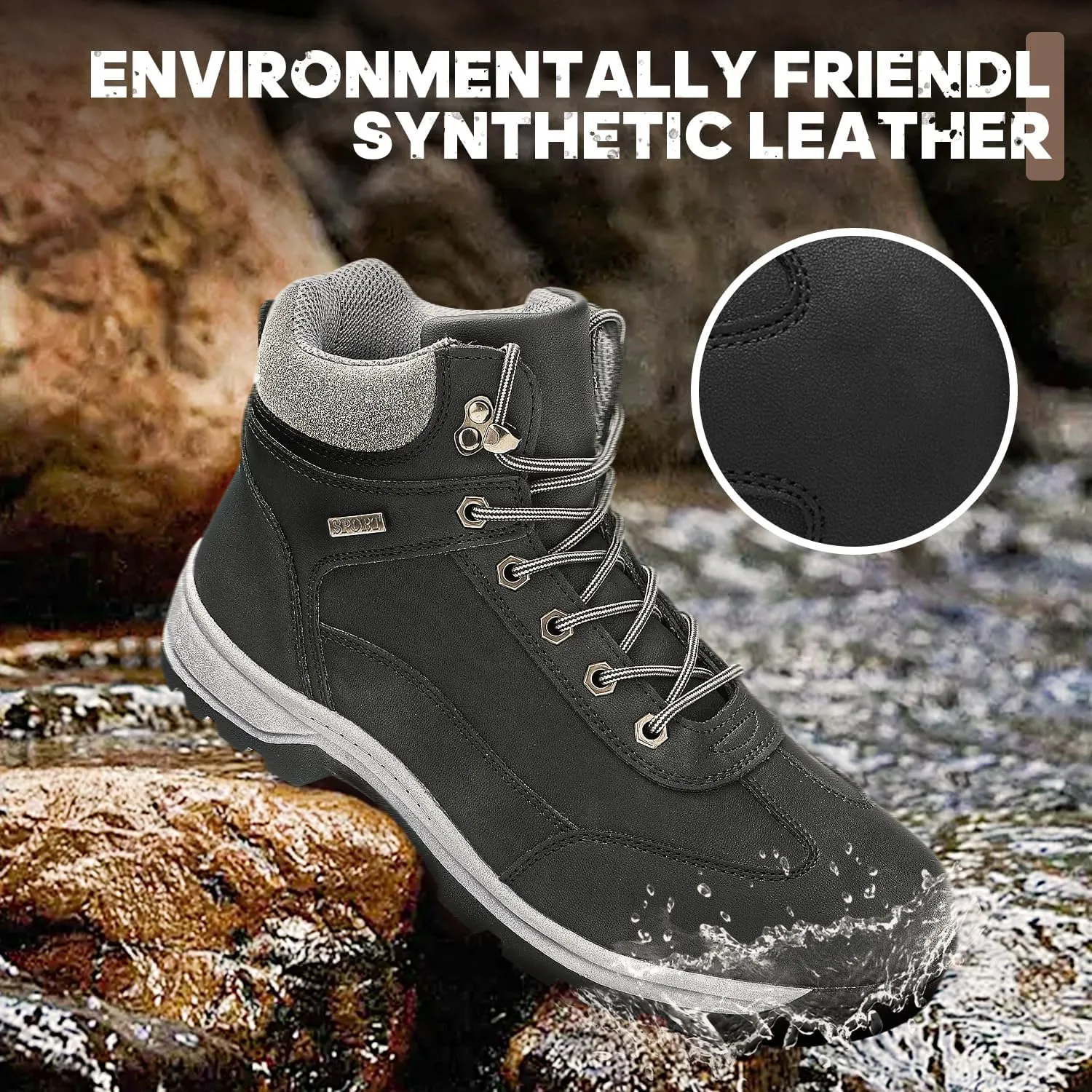 Men's Waterproof Hiking Boots Outdoor Hiking Shoes Trekking Backpacking Mountaineering Boots
