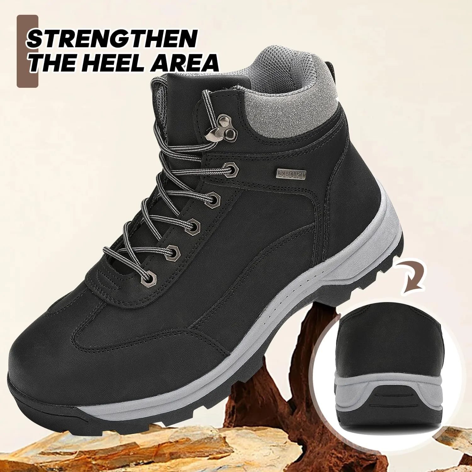 Men's Waterproof Hiking Boots Outdoor Hiking Shoes Trekking Backpacking Mountaineering Boots