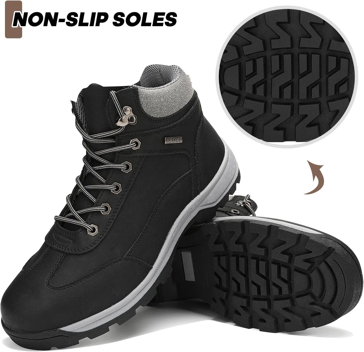 Men's Waterproof Hiking Boots Outdoor Hiking Shoes Trekking Backpacking Mountaineering Boots