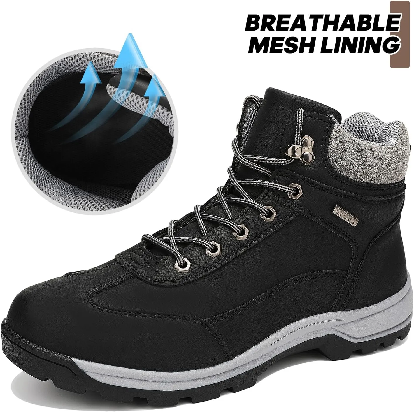 Men's Waterproof Hiking Boots Outdoor Hiking Shoes Trekking Backpacking Mountaineering Boots